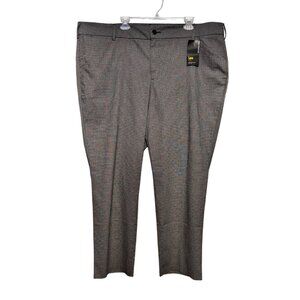 Lee Plus Size 26W Black White Straight Leg Wrinkle-Free Dress Pants Career NWT